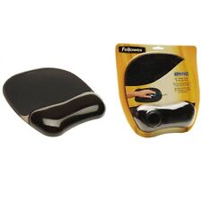 Fellowes Crystals Gel Mouse Mat with Wrist Rest - Black