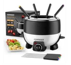 NEW Homaider Temperature Control Chocolate Cheese Electric Fondue Maker B16 - Picture 1 of 8