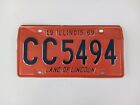 💥 1969 Illinois IL License Plate CC5494 💥 F