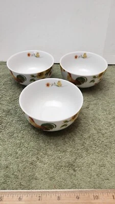 Набор из 3 десертных чаш для фруктового соуса петуха Pfaltzgraff Garden - Изображение 1 из 4