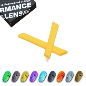 Lentes de repuesto polarizadas y calcetines para orejas de goma amarilla para mandíbula Oakley ventilada - Imagen 1 de 5
