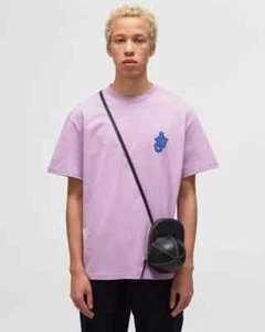 JW Anderson Anchor Logo Patch T-Shirt Men's L Pink Crew Neck Short Sleeve~ - Picture 1 of 14