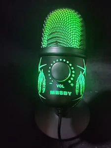 Professionelles LED Mikrofon Dynamische Aufnahme Gaming Streaming Podcast (T40) - Bild 1 von 16