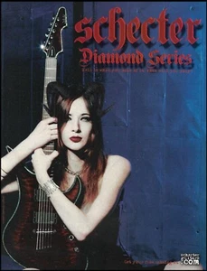 Schecter Guitar Research Diamond Series 2007 Gitarrenwerbung mit Jannah Caffery - Bild 1 von 3