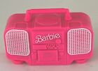 Vintage 90’s Barbie Doll Size Rappin Rockin Pink Boombox Radio Mattel Works 3.5”