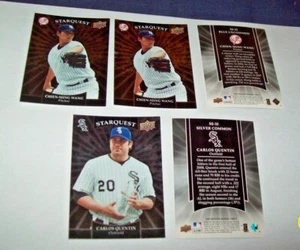 Five 2009 Upper Deck Carlos Quentin/Chien-Ming Wang Starquest Foil Card Lot - Picture 1 of 2