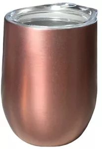 12 Oz Wine Tumbler Sip Lid Insulated Double Wall Stainless Steel Stemless - Picture 1 of 2