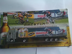 Modell Truck MAN LKW Bierlaster Henninger Radler Bike Sammelmodell Sattelzug RM - Bild 1 von 1