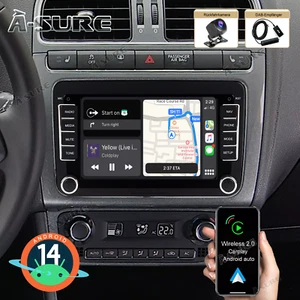 DAB+ CarPlay Autoradio Android 14 Navi Kamera Für VW GOLF 5 6 Touran Polo Passat - Bild 1 von 14