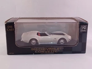 1969 Chevy Corvette Convertible Sting Ray White Black NewRay NIB Diecast 1:43 - Picture 1 of 6