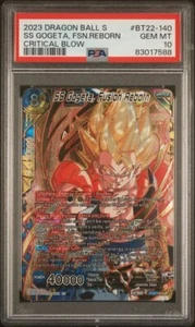 SS Gogeta, Fusion Reborn BT22-140 SCR Dragon Ball Super Critical Blow PSA 10 DBS - Picture 1 of 2