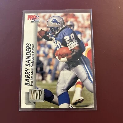 1992 Pro Set #MVP19 Barry Sanders Gold MVPs - Image 1 of 2