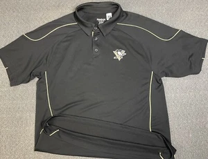 Pittsburgh Penguins NHL Short Sleeve Black Reebok Polo Men’s SMALL - Picture 1 of 7