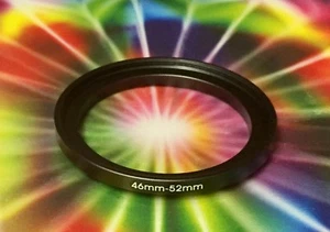 1 (ONE) ADAPTER-RING Black 46mm to 52mm 46-52 mm Step Up Filter Ring 46-52 - Picture 1 of 3