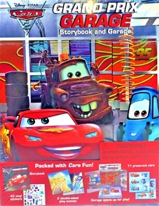 Grand Prix Garage: Storybook & Garage - Disney Cars 2 Packed With Cars Fun! NEW - Picture 1 of 7