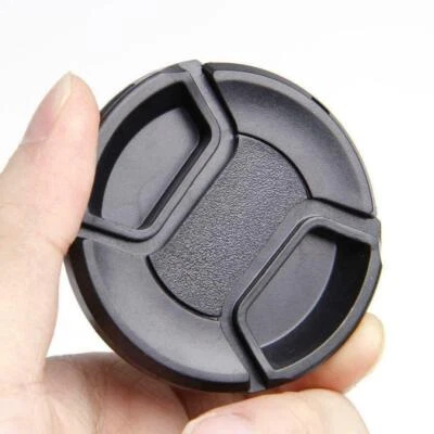 Center Pinch Snap Front Lens Cap Cover For SLR camera with-String Z9Y3 - Image 1 of 4