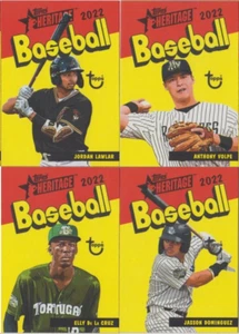 2022 Topps Heritage Minor League 1973 Pack Cover ~ YOU PICK, Complete Your Set! - Picture 1 of 1