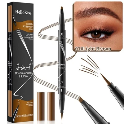 Waterproof Eyebrow Tattoo Enhancer Tint 3D Fork Ink Eyebrow Penmakeup ^ - Image 1 of 4