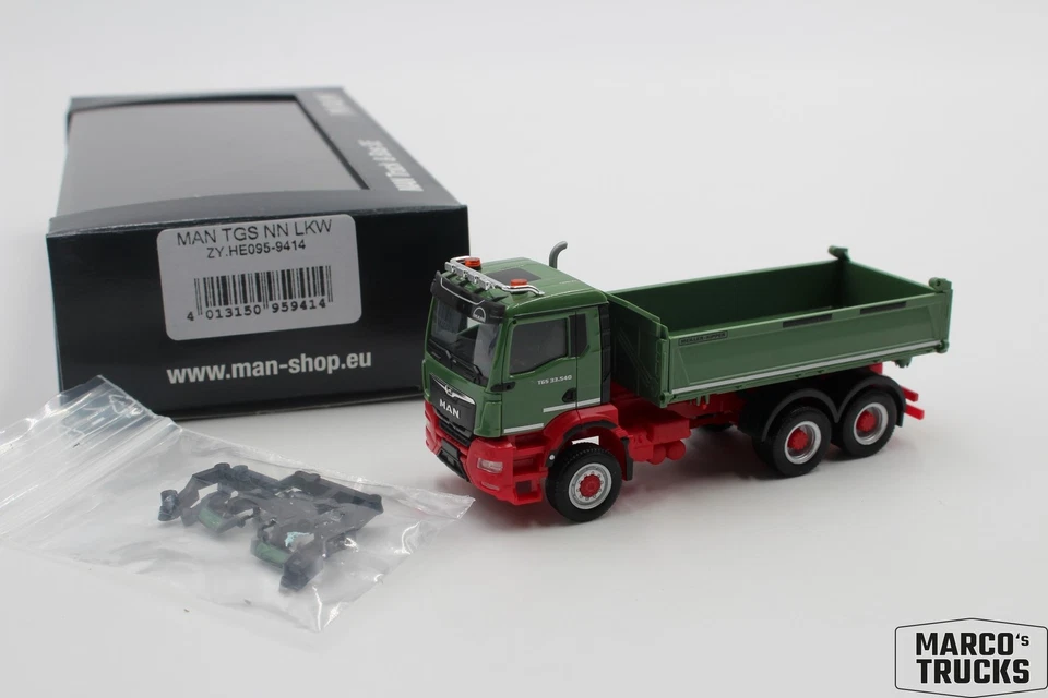 Herpa MAN TGS NN 33.540 Meiller Dreiseitenkipper Nr. 959414 1:87 /H25976 - Bild 1 von 1