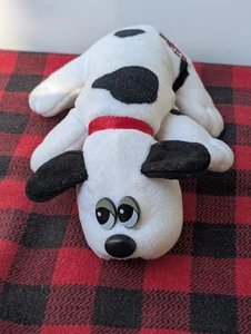Peluche vintage Pound Puppies manchas blancas y negras con cuello rojo años 80 nostalgia - Imagen 1 de 20