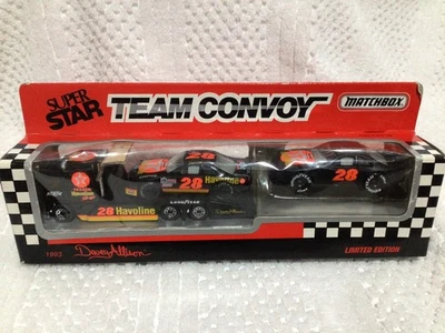 Vintage 1993 Matchbox Team Convoy Davey Allison #28 Texaco Havoline Set NASCAR - Image 1 of 3
