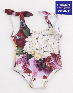 RRP€180 DOLCE & GABBANA Baby Swimsuit Size 0-3M / 56-62CM Flowers Mix Print - Picture 1 of 6