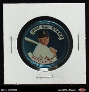 1964 Topps Coins #131 Mickey Mantle All-Star RH Yankees HOF VARIATION 4 - VG/EX - Picture 1 of 2