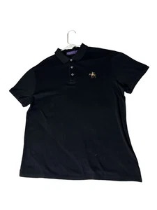 Schwarzes Ralph Lauren Purple Label Poloshirt Baumwollpiqué Gr. L Logostickerei - Bild 1 von 9