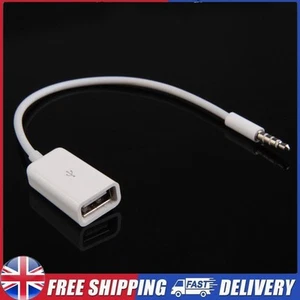 Prise audio auxiliaire AUX mâle 3,5 mm jack vers cordon USB pour voiture MP3 - Photo 1/5