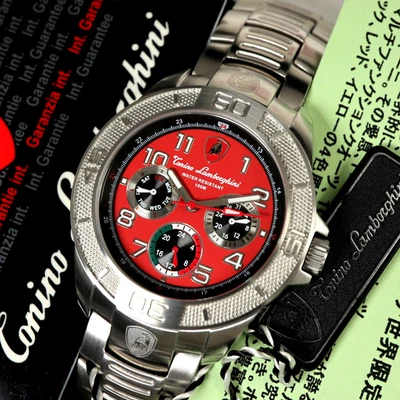 [NEW!] TONINO LAMBORGHINI LIMITED EDITION CG212M Red Dial Cal. Miyota 6P29 Watch - Image 1 of 4