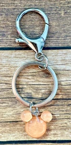 Mickey Orange Icon Trendy Key Chain Backpack Tag Zipper Pull Resin Purse Charm - Picture 1 of 1