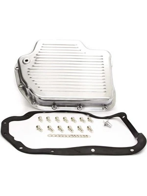 RPC Polished Alloy, Transmission Pan, Finned, Fits GM Turbo 400 (Stock, (R8492) - Image 1 of 4
