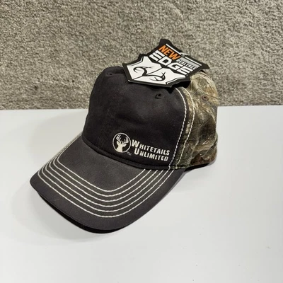 Whitetails Unlimited Outdoor Cap Hunting Mesh Adjustable Camo Hat Realtree Edge - Image 1 of 4
