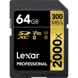 Carte SD LEXAR MEDIA Professional 2000x 64 Go SDXC UHS-II LSD64GCRBNA2000R parallèle - Photo 1 sur 2