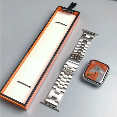 Correa de reloj Grand H satinada 49 mm 46 mm 42 mm para Apple Watch Hermes Ultra S10 Foto 1 de 4