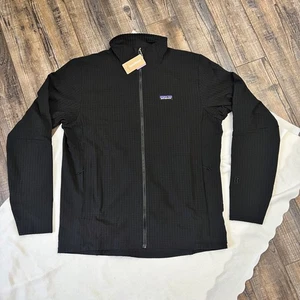 NEW Patagonia Men's R1 Polartec Power Grid Techface Jacket Size L Black - Picture 1 of 13