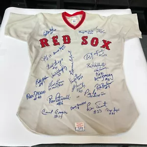 1975 Boston Red Sox AL Champs Team Signed Game Model Jersey Carl Yastrzemski JSA - Picture 1 of 12