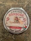 Retro J. Palley’s Sweets Five Cent Cigars Round Silver Mirror Compact