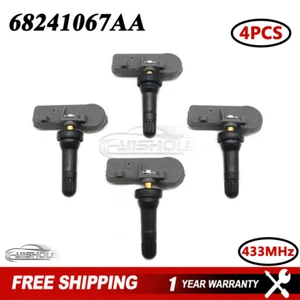4X TPMS TIRE PRESSURE SENSOR 56029398AB FOR CHRYSLER JEEP DODGE 68241067AB - Picture 1 of 12