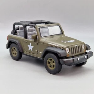 Voiture miniature militaire moulé sous pression Jeep Wrangler Rubicon 1/34 - Neuve en boîte par Welly - Photo 1/7
