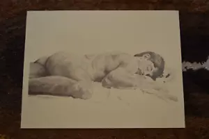 Impresión artística sepia vintage de Gamar Studios de interés gay masculino desnudo en la cama años 80 - Imagen 1 de 21