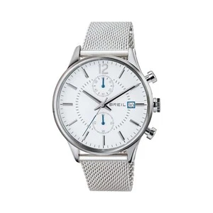 Orologio Uomo BREIL CONTEMPO TW1648 Chrono Bracciale Acciaio Mesh Bianco - Foto 1 di 1