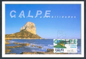 ESPAÑA 1999 - TARJETA POSTAL CON ATM CALPE 16 PTS. - 4 DÍGITOS ESTRECHOS - Picture 1 of 2