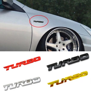 Universal Metal Turbo Badge Emblem Car Auto Fender Trunk Tailgate Decal Sticker☽ - Picture 1 of 15