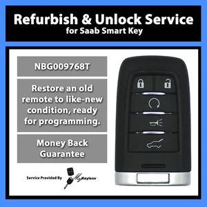 Servicio de reflash de desbloqueo para llave inteligente de entrada remota Saab 9-4X 9-5 NBG009768T - Imagen 1 de 7
