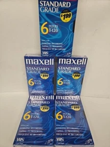Videocassetta VHS vuota Maxell 6 ore grado standard T-120 - Foto 1 di 2