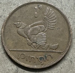 Ireland Republic - 1963 - 20th Century Irish Coin - Hen With Chicks / Irish Harp - Picture 1 of 3