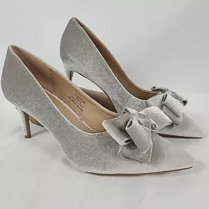 JOURNEE COLLECTION Womens Crystal Pump Gray Toe Slip On Heels Sz 8 MSRP $60 - Picture 1 of 8