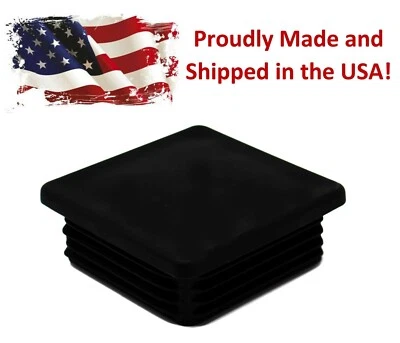 JSP MANUFACTURING® 3" Square Tubing Heavy Duty Plastic Plug End Cap Insert 3x3 8-14 Tube Pipe Post