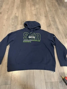 Seattle Seahawks Hoodie Youth XL Blue Nike NFL Sweatshirt Mens - Picture 1 of 6